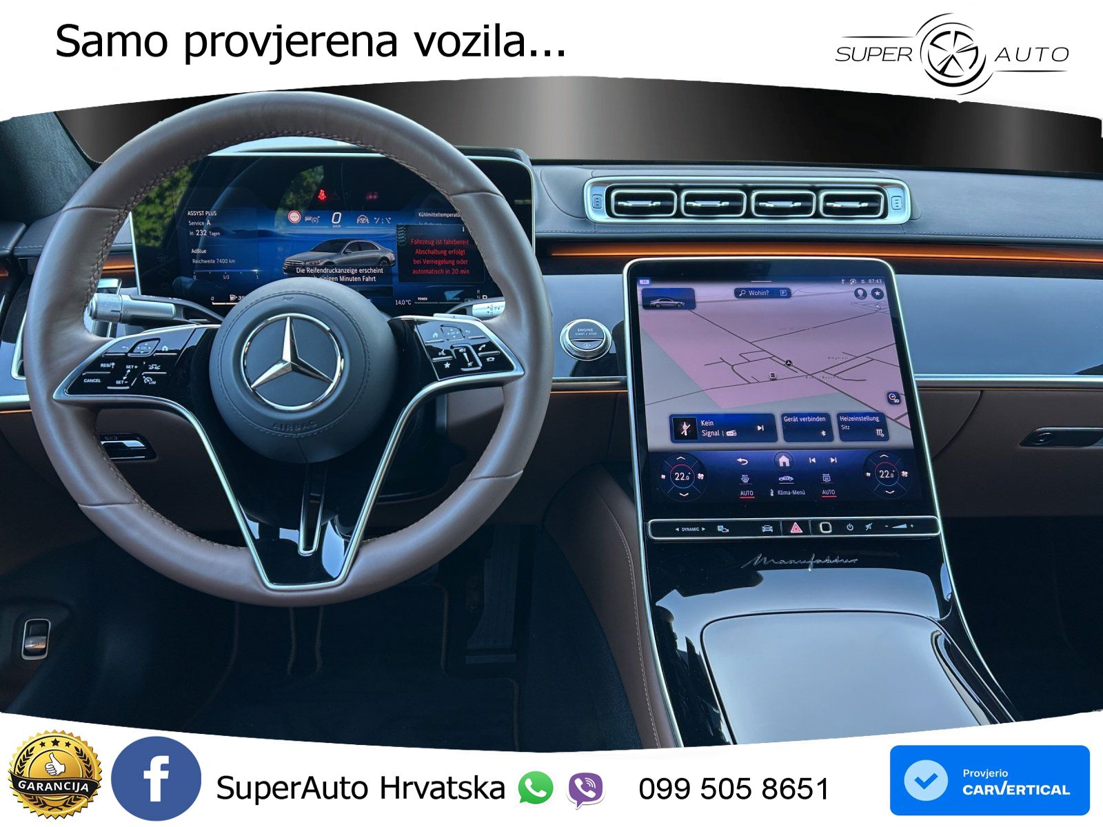 Mercedes S 450d (367 KS) EQ Boost 4MATIC 9G-TRONIC Manufaktur ZRAČNI+ACC+4xGR SJED+360