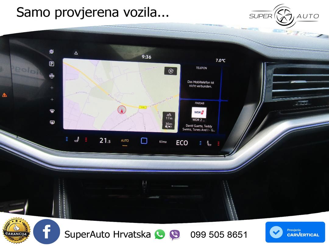 Volkswagen Touareg 3.0 V6 TDI (286 KS) 4MOTION Tiptronic ZRAČNI+ACC+GR SJED+KAM+PANO