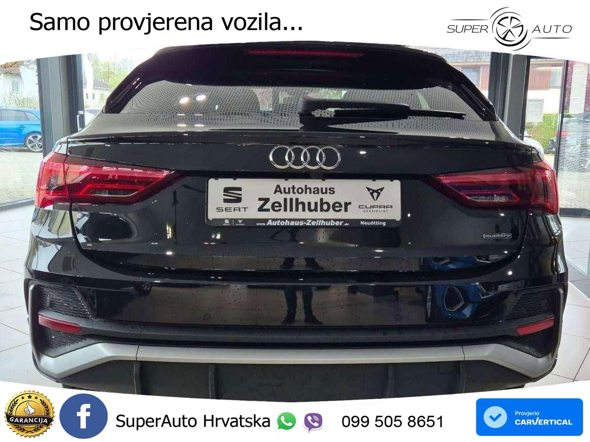 Audi Q3 II Sportback 40 TFSI (190 KS) quattro S tronic S line MATRIX+GR SJED+KAM