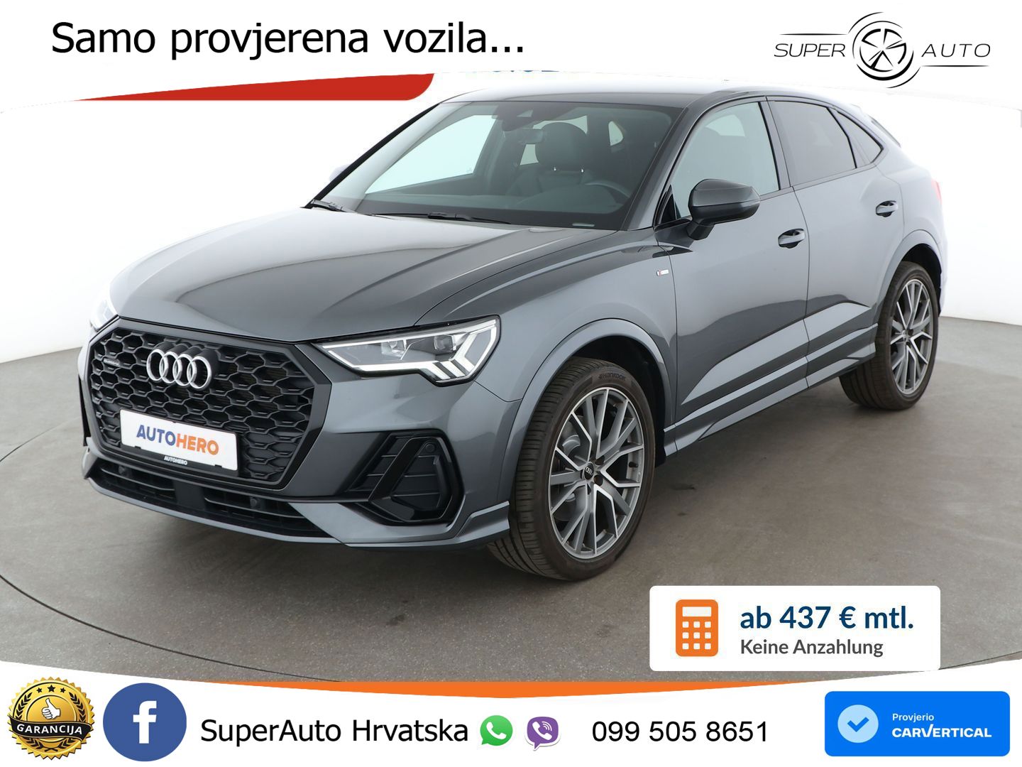 Audi Q3 II Sportback 40 TFSI (190 KS) quattro S tronic S line LED+GR SJED+ACC