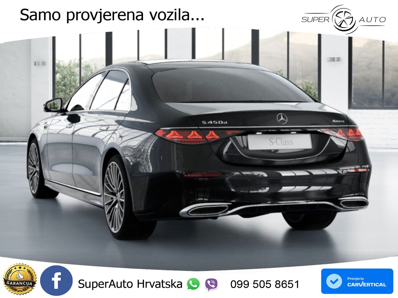 Mercedes S 450d (367 KS) EQ Boost 4MATIC 9G-TRONIC AMG ZRAČNI+ACC+GR SJED+KAM+PANO