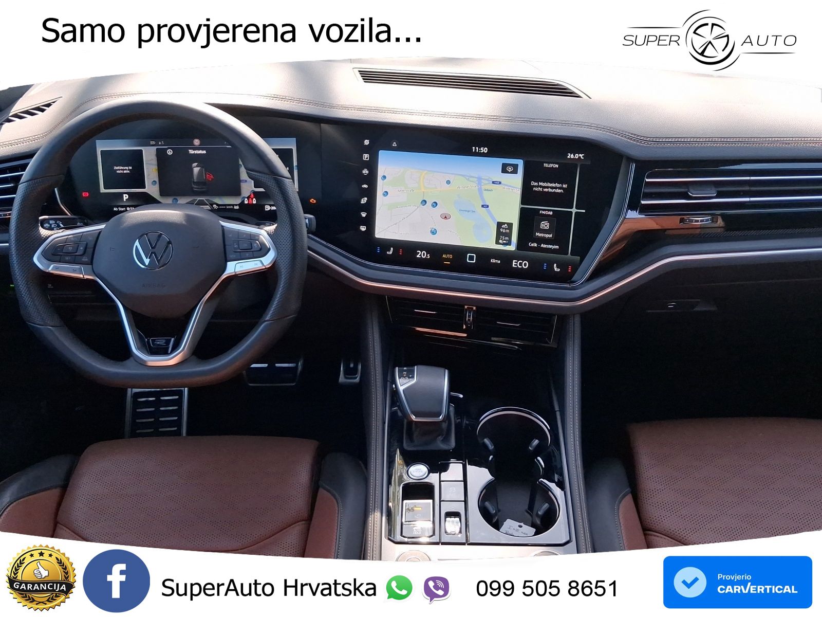 Volkswagen Touareg 3.0 V6 TDI (286 KS) 4MOTION Tiptronic ZRAČNI+ACC+GR SJED+KAM+PANO