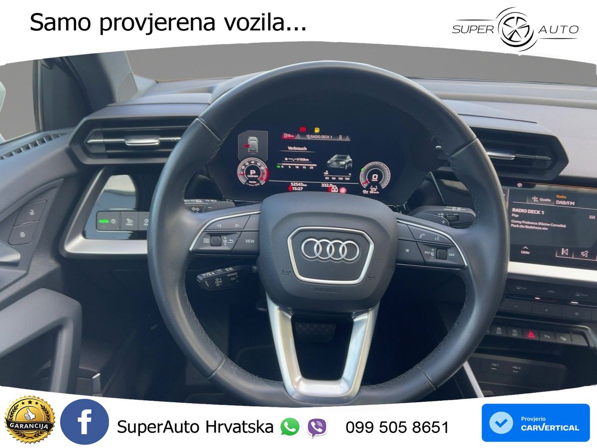 Audi A3 40 TFSI (190 KS) quattro S tronic advanced MATRIX+GR SJED+KAM
