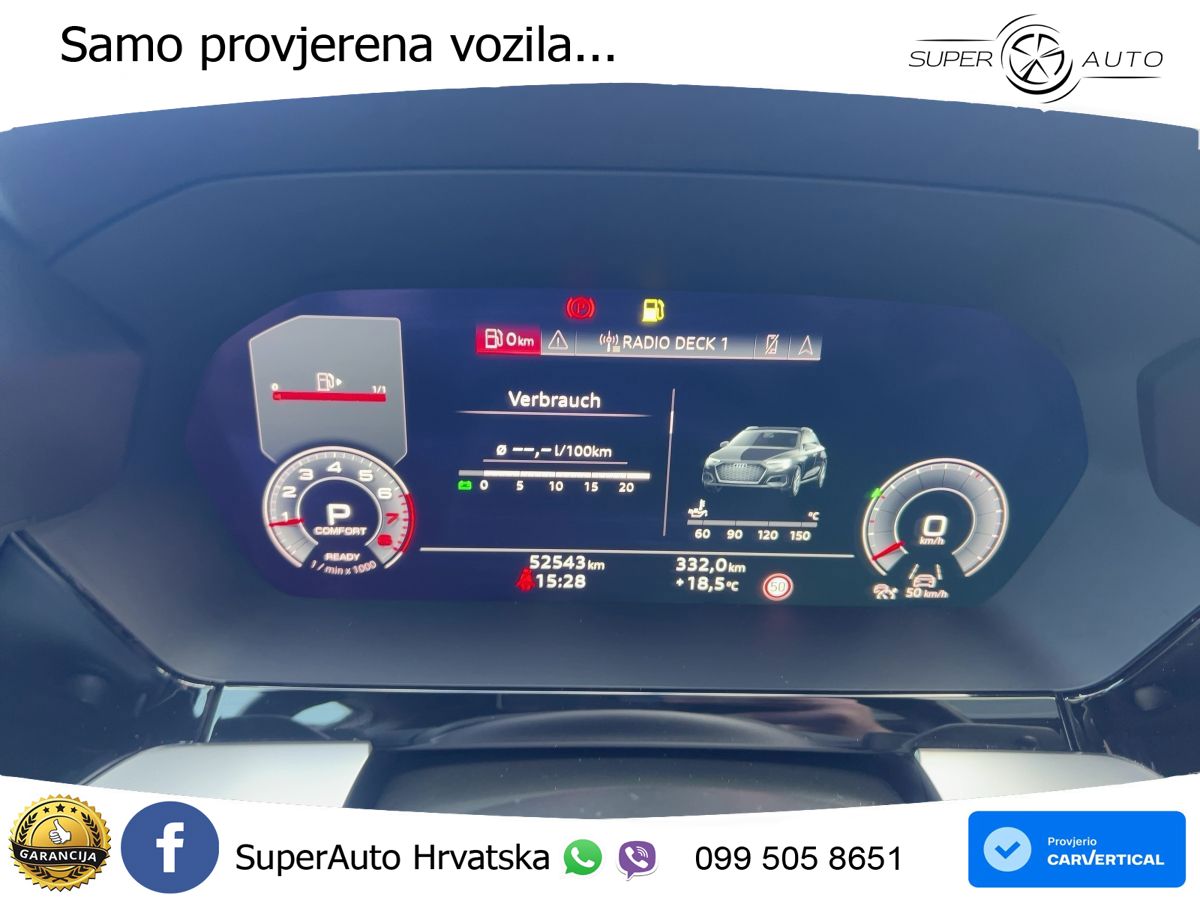 Audi A3 40 TFSI (190 KS) quattro S tronic advanced MATRIX+GR SJED+KAM