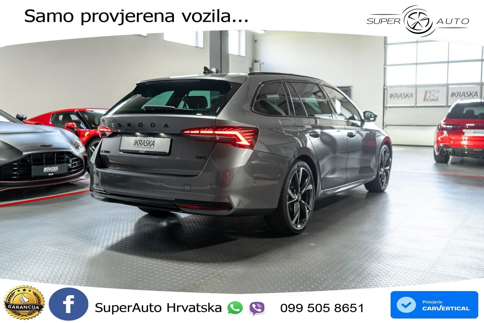 Škoda Octavia Combi 2.0 TSI (204 KS) 4x4 DSG SportLine LED+GR SJED+ACC