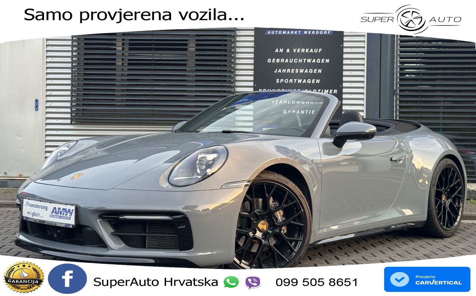 Porsche 911 Carrera Cabriolet 3.0 (385 KS) PDK ZRAČNI+ACC+GR SJED+KAM