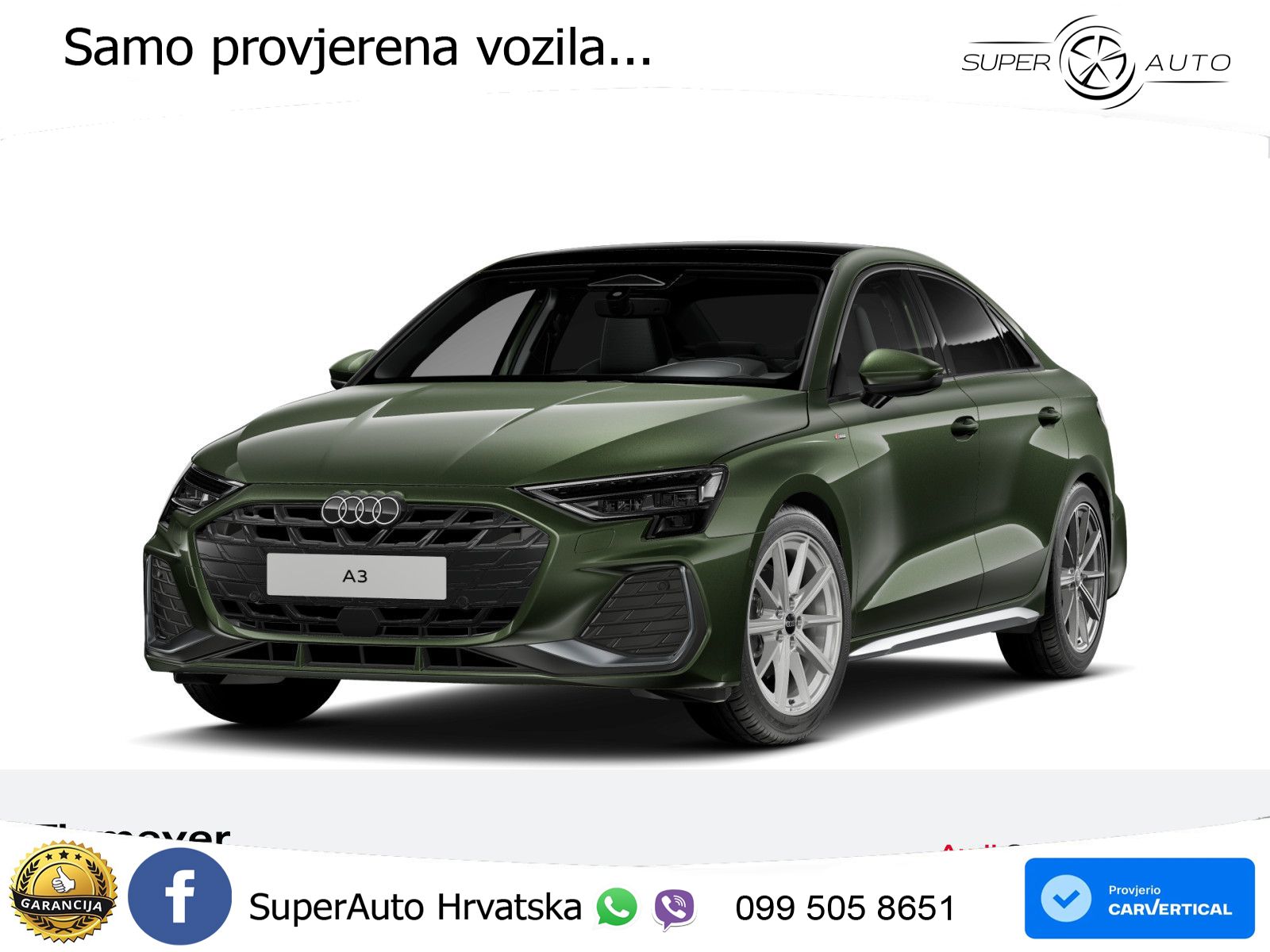 Audi A3 Limuzina 35 TFSI (150 KS) S line LED+GR SJED+ACC
