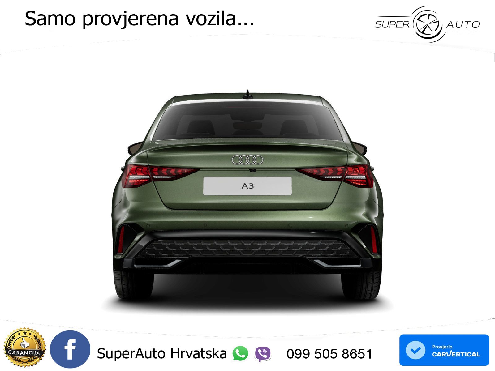 Audi A3 Limuzina 35 TFSI (150 KS) S line LED+GR SJED+ACC