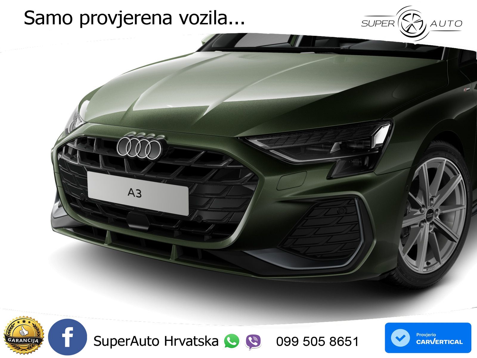 Audi A3 Limuzina 35 TFSI (150 KS) S line LED+GR SJED+ACC