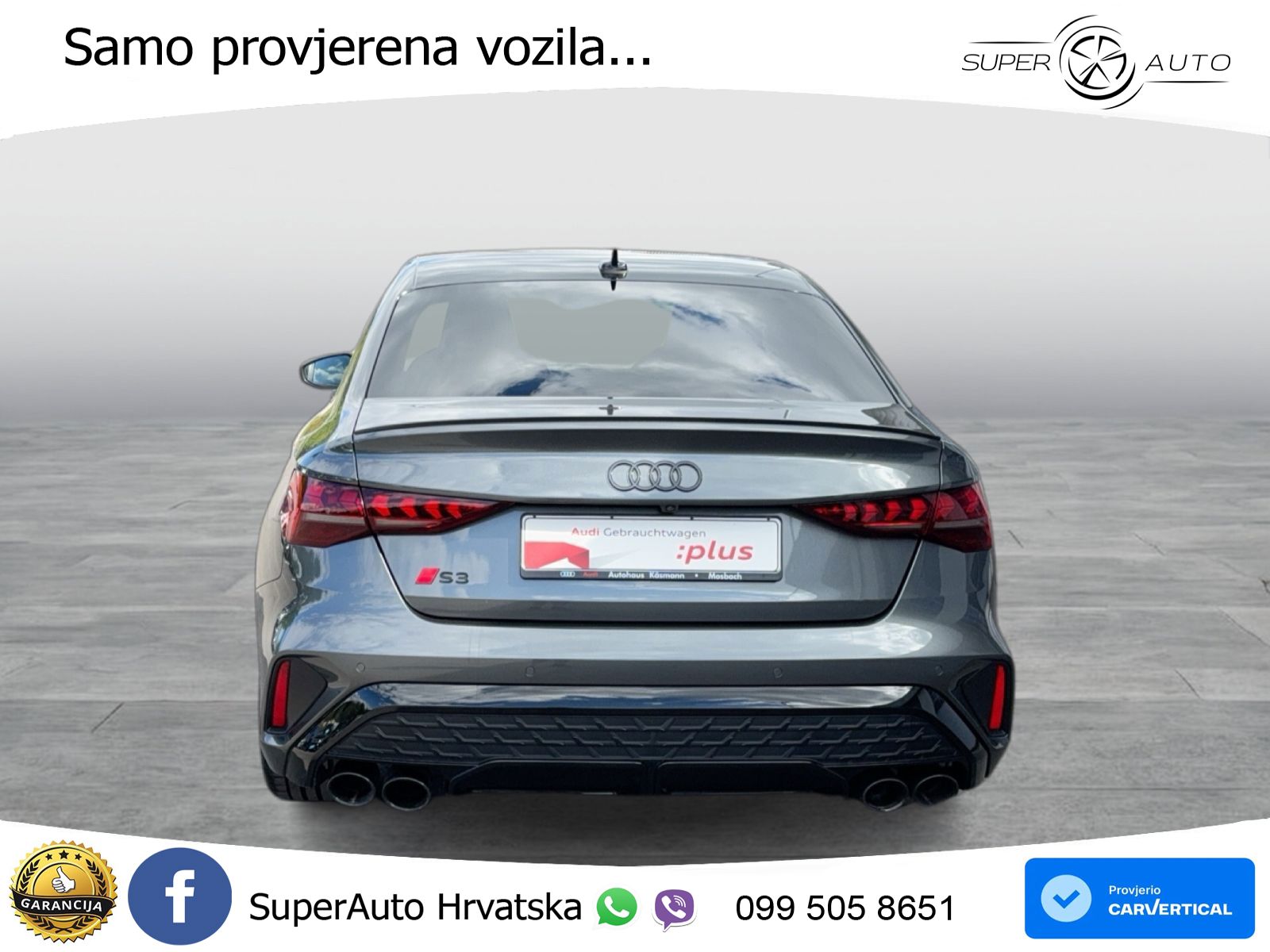 Audi S3 Limuzina 2.0 TFSI (333 KS) quattro S tronic MATRIX+GR SJED+KAM