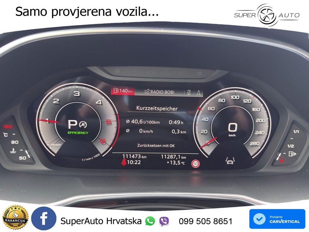 Audi Q3 Sportback 40 TDI (200 KS) quattro S tronic S line LED+GR SJED+ACC