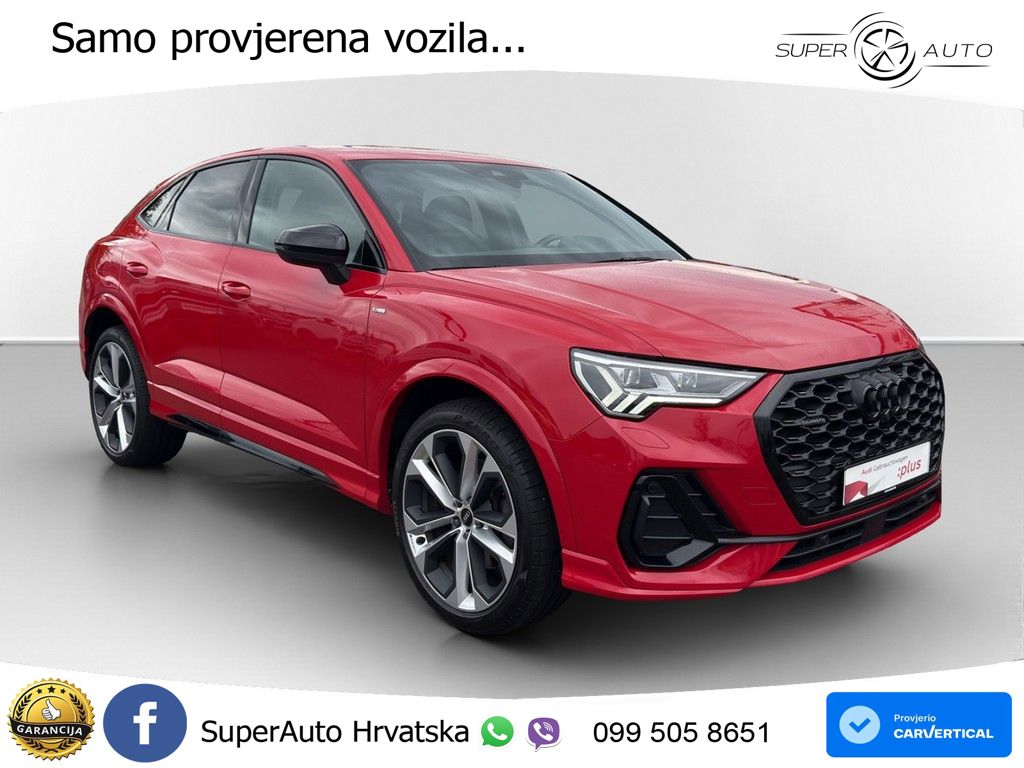 Audi Q3 Sportback 40 TDI (200 KS) quattro S tronic S line LED+GR SJED+ACC