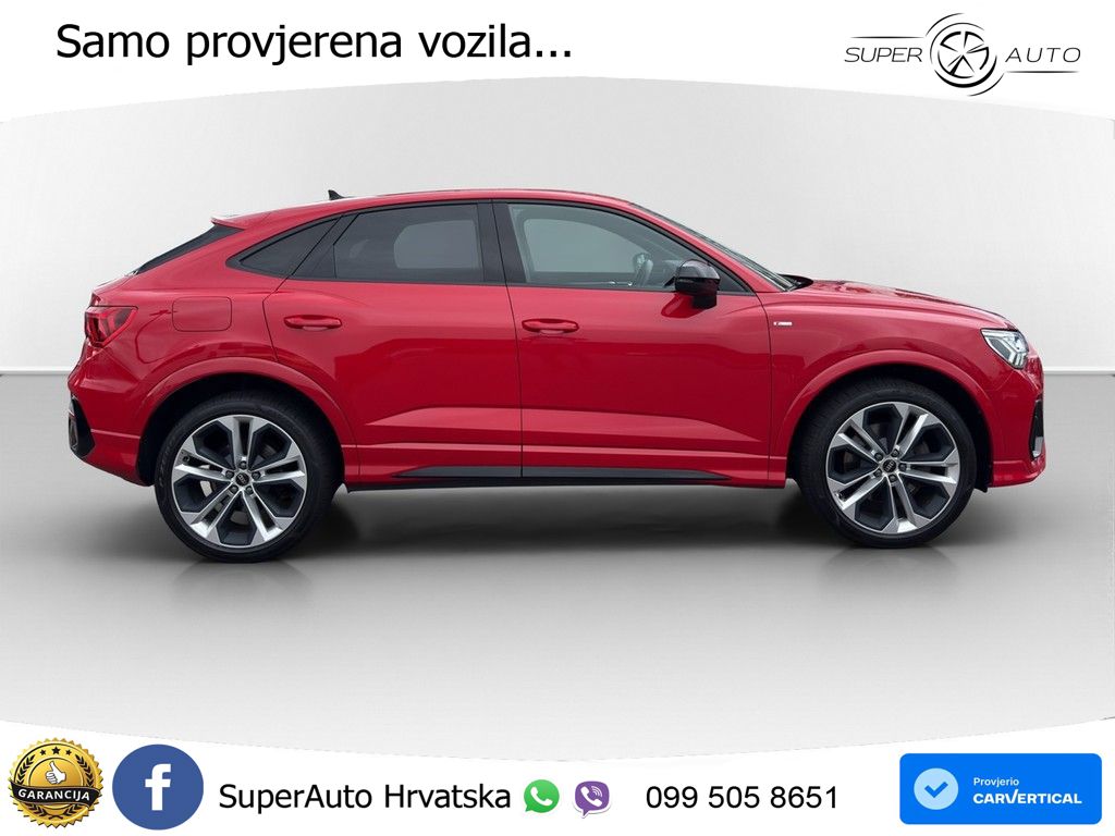 Audi Q3 Sportback 40 TDI (200 KS) quattro S tronic S line LED+GR SJED+ACC