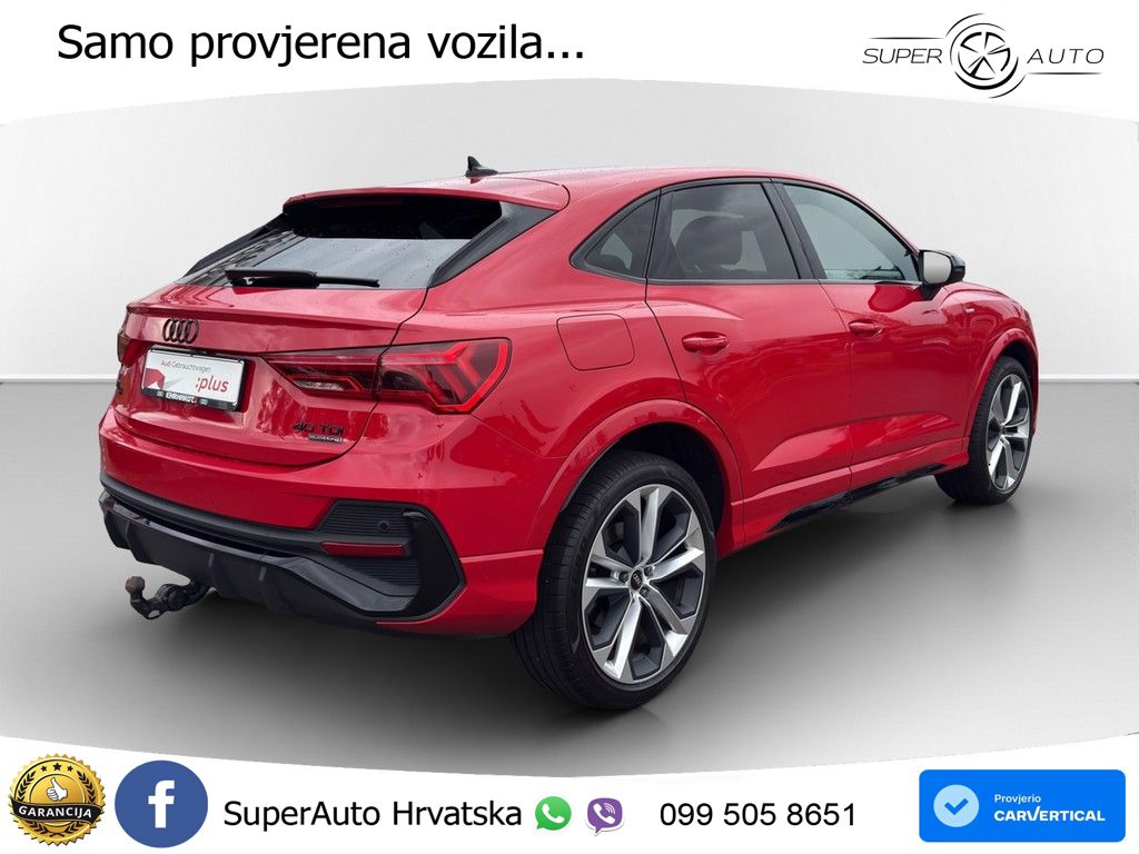 Audi Q3 Sportback 40 TDI (200 KS) quattro S tronic S line LED+GR SJED+ACC