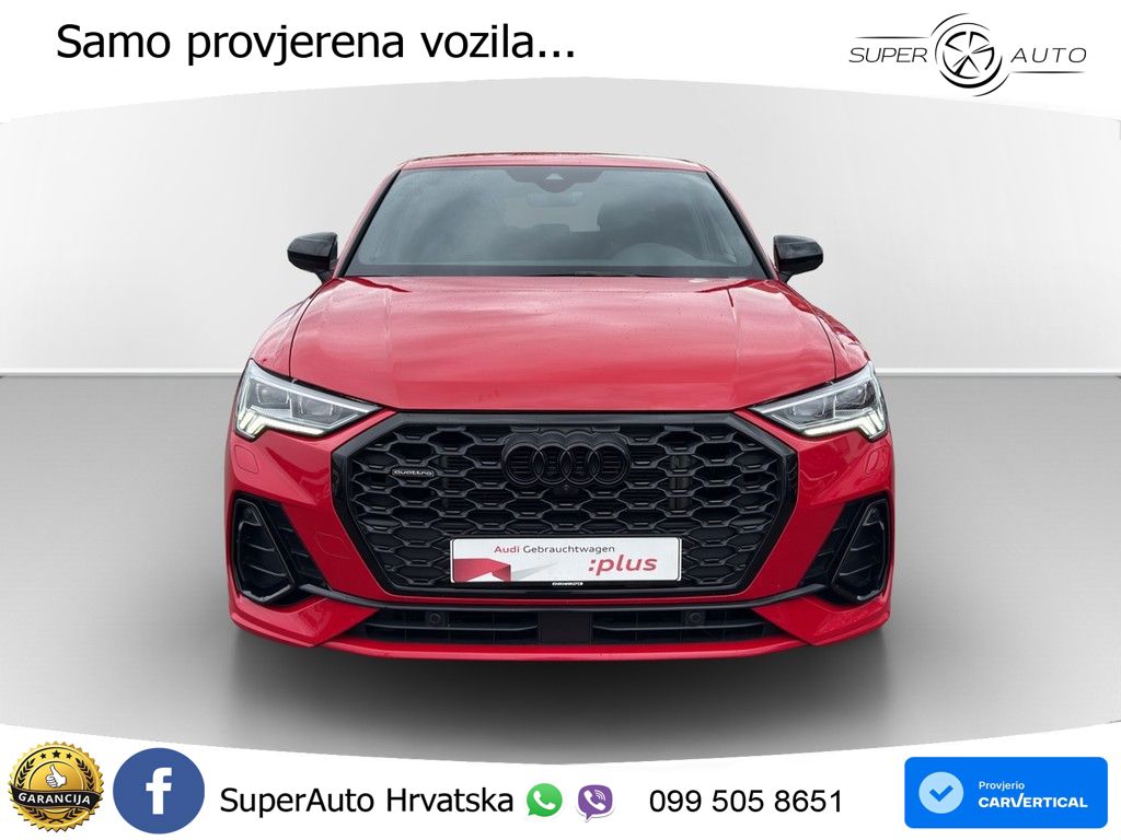 Audi Q3 Sportback 40 TDI (200 KS) quattro S tronic S line LED+GR SJED+ACC