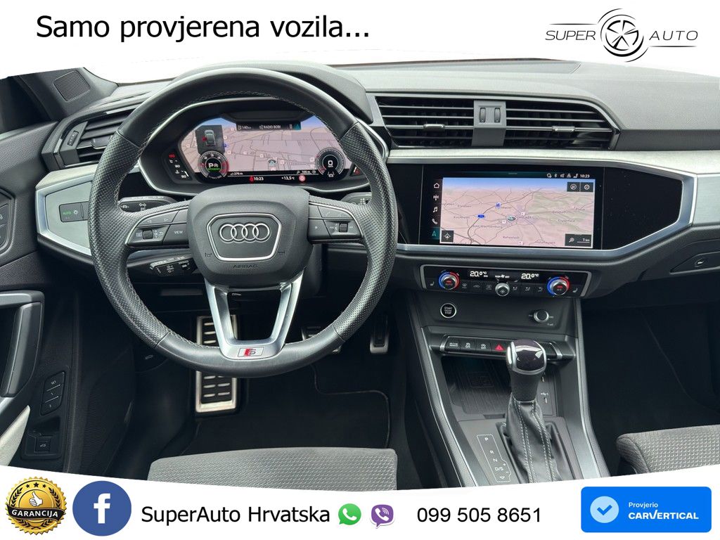 Audi Q3 Sportback 40 TDI (200 KS) quattro S tronic S line LED+GR SJED+ACC