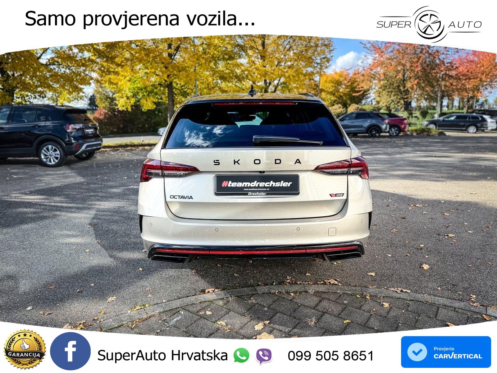 Škoda Octavia Combi RS 2.0 TSI (265 KS) DSG MATRIX+GR SJED+KAM