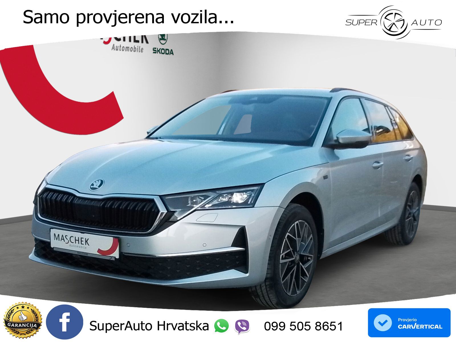 Škoda Octavia Combi 2.0 TDI (150 KS) DSG LED+GR SJED+ACC