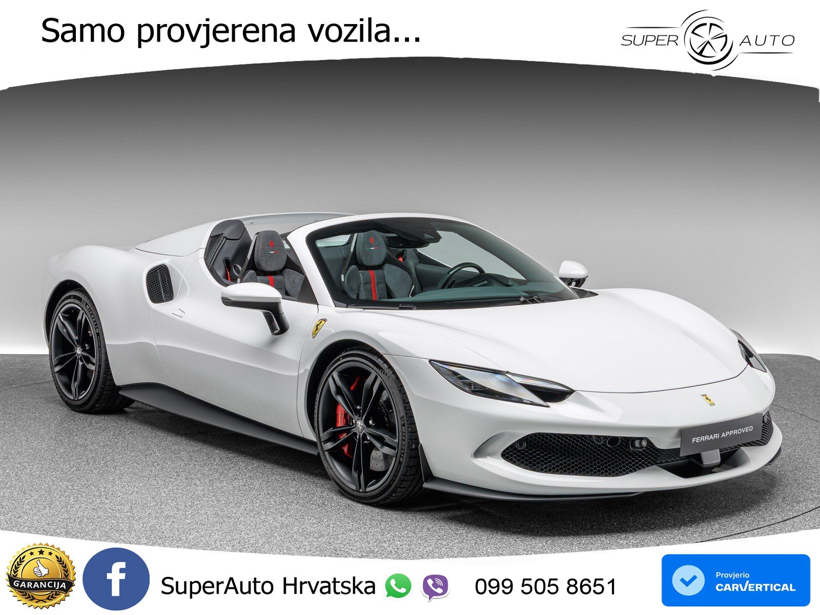 Ferrari 296 GTS 3.0 V6 (830 KS) F1 DCT LED+ACC