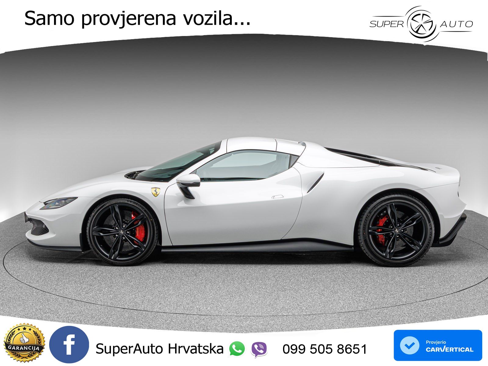 Ferrari 296 GTS 3.0 V6 (830 KS) F1 DCT LED+ACC