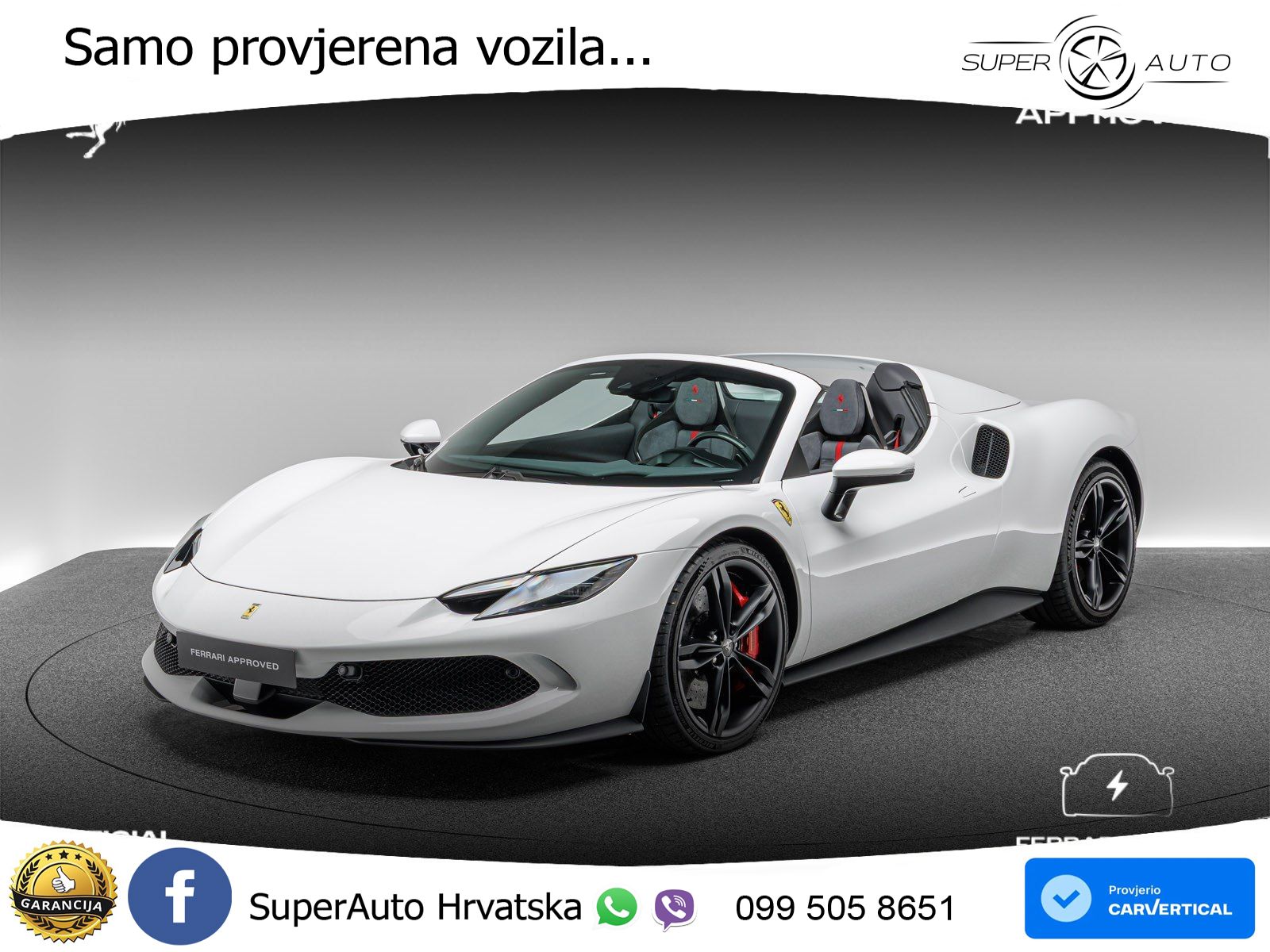 Ferrari 296 GTS 3.0 V6 (830 KS) F1 DCT LED+ACC