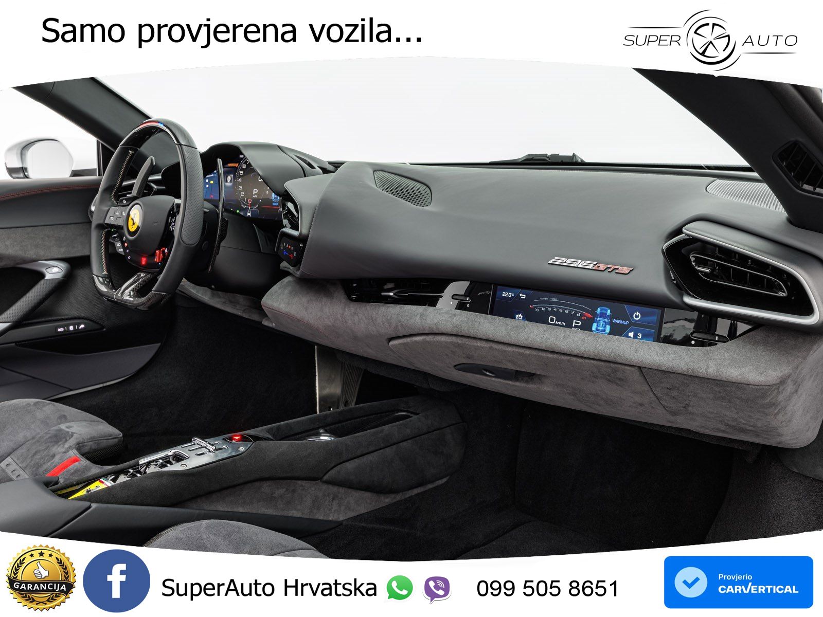 Ferrari 296 GTS 3.0 V6 (830 KS) F1 DCT LED+ACC