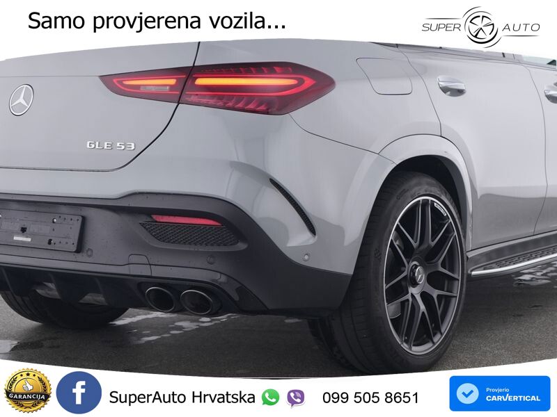 Mercedes AMG GLE 53 (435 KS) EQ Boost 4MATIC+ AMG SPEEDSHIFT TCT 9G ZRAČNI+ACC+GR SJED+KAM+PANO