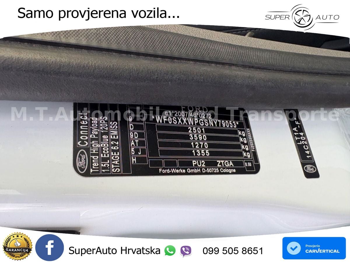 Ford Transit Connect 1.5d *L2*NAV*SHZ*SPUR*REGAL*RFK* 120 KS