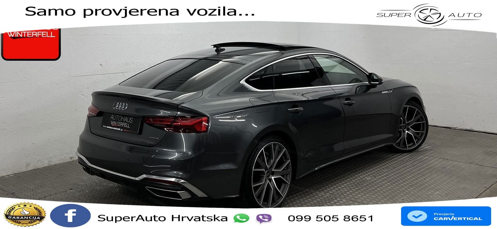Audi A5 Sportback  40 TFSI (204 KS) quattro S tronic S line MATRIX+GR SJED+KAM