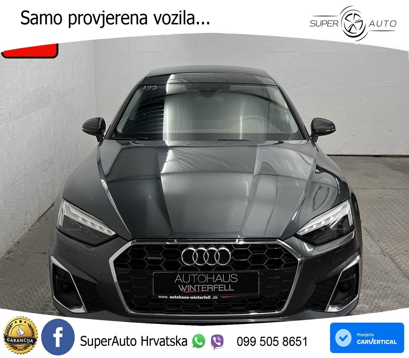 Audi A5 Sportback  40 TFSI (204 KS) quattro S tronic S line MATRIX+GR SJED+KAM