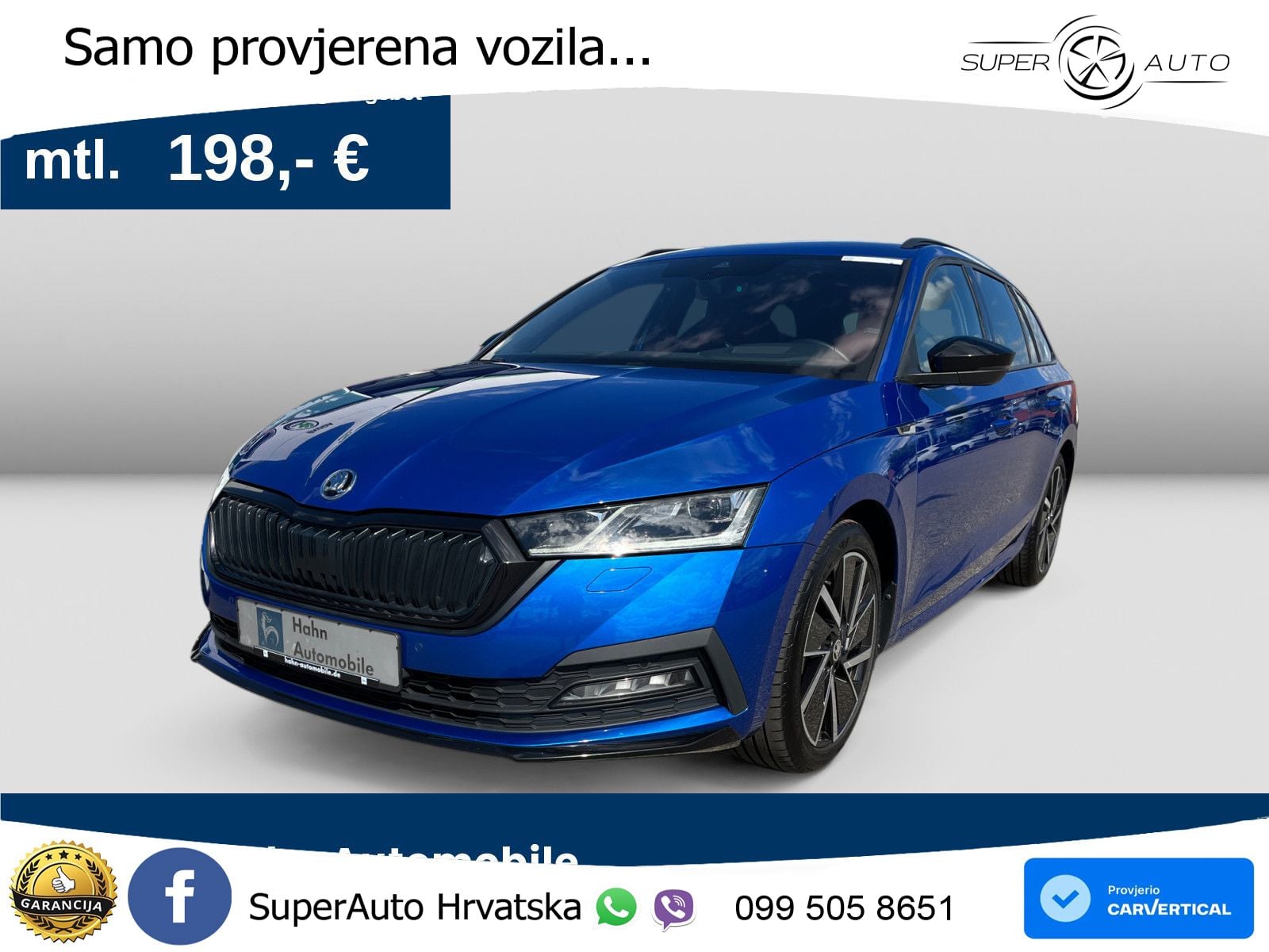 Škoda Octavia Combi 2.0 TDI (150 KS) DSG SportLine LED+GR SJED+ACC