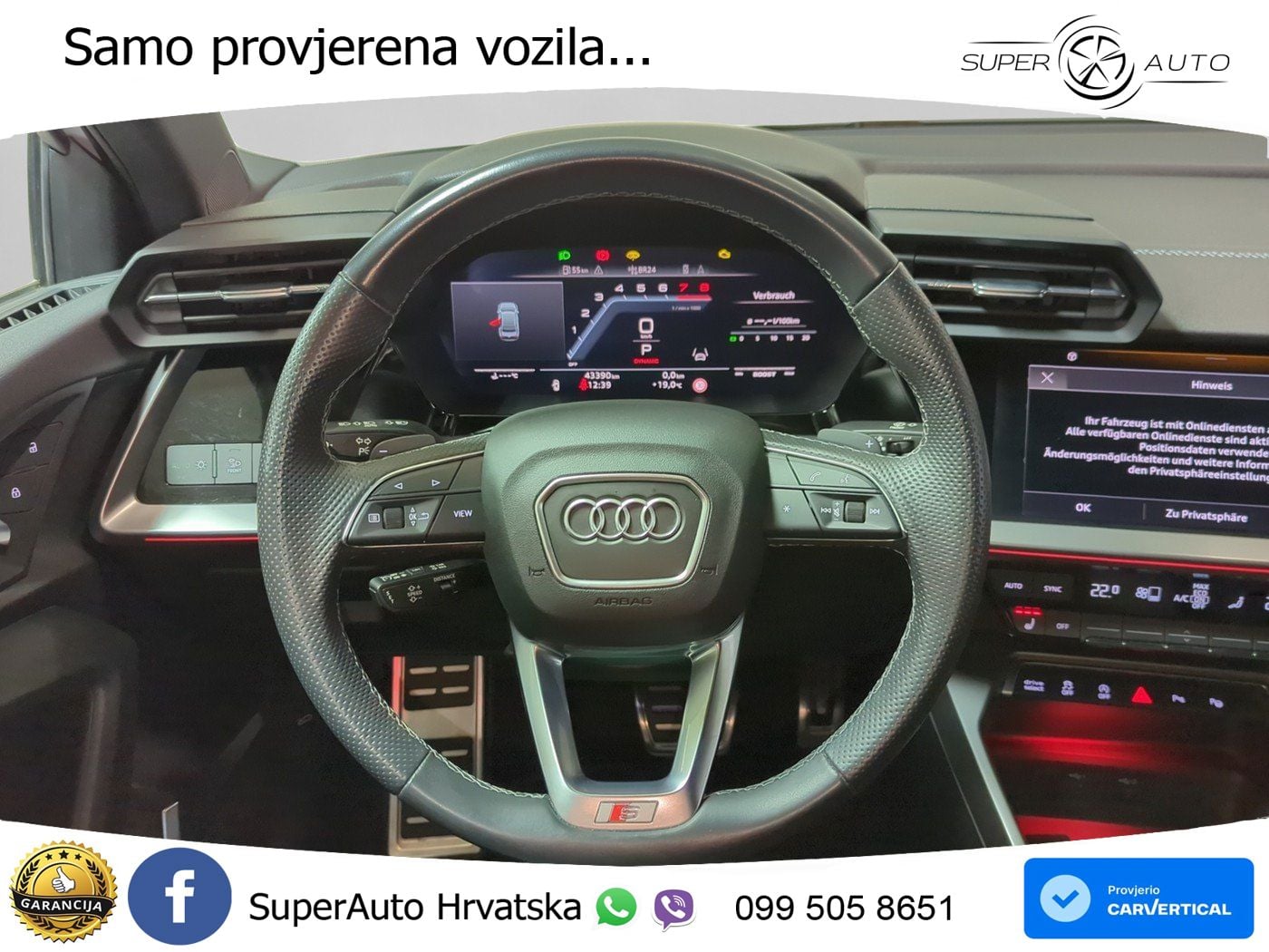 Audi S3 Limuzina 2.0 TFSI (310 KS) quattro S tronic LED+GR SJED+ACC