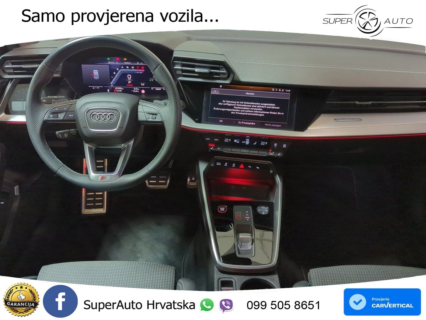 Audi S3 Limuzina 2.0 TFSI (310 KS) quattro S tronic LED+GR SJED+ACC