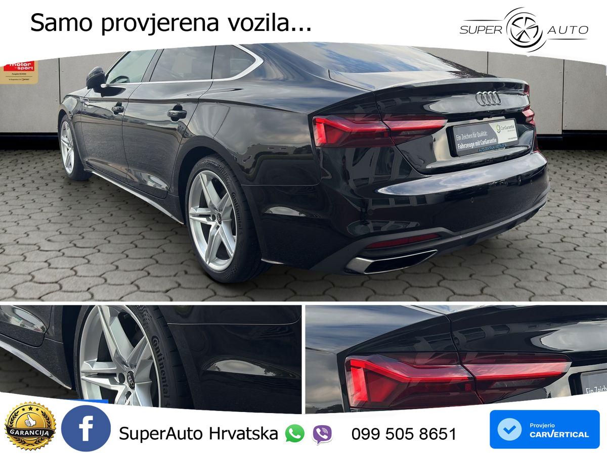 Audi A5 Sportback 40 TDI (204 KS) S tronic MATRIX+GR SJED+KAM