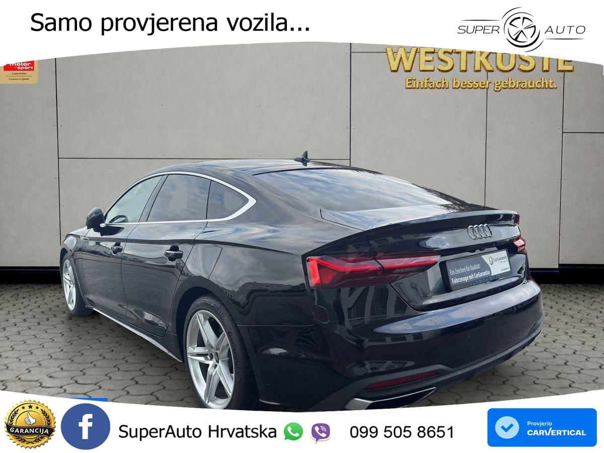 Audi A5 Sportback 40 TDI (204 KS) S tronic MATRIX+GR SJED+KAM