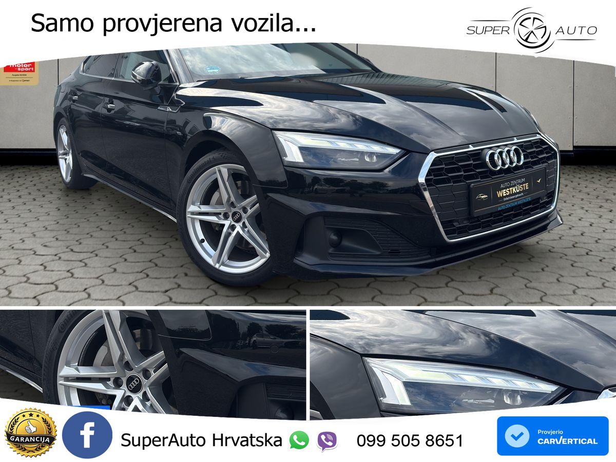 Audi A5 Sportback 40 TDI (204 KS) S tronic MATRIX+GR SJED+KAM