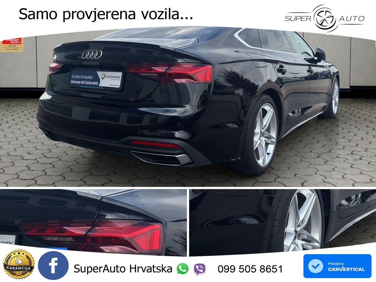 Audi A5 Sportback 40 TDI (204 KS) S tronic MATRIX+GR SJED+KAM