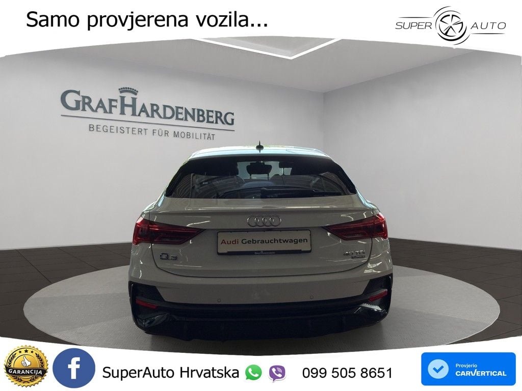 Audi Q3 Sportback 40 TDI (200 KS) quattro S tronic S line LED+GR SJED+ACC