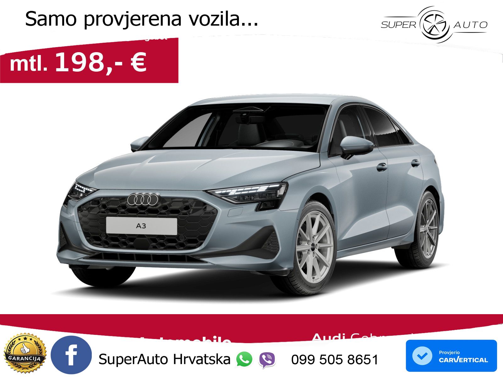 Audi A3 Limuzina 30 TFSI (116 KS) S line LED+GR SJED+ACC