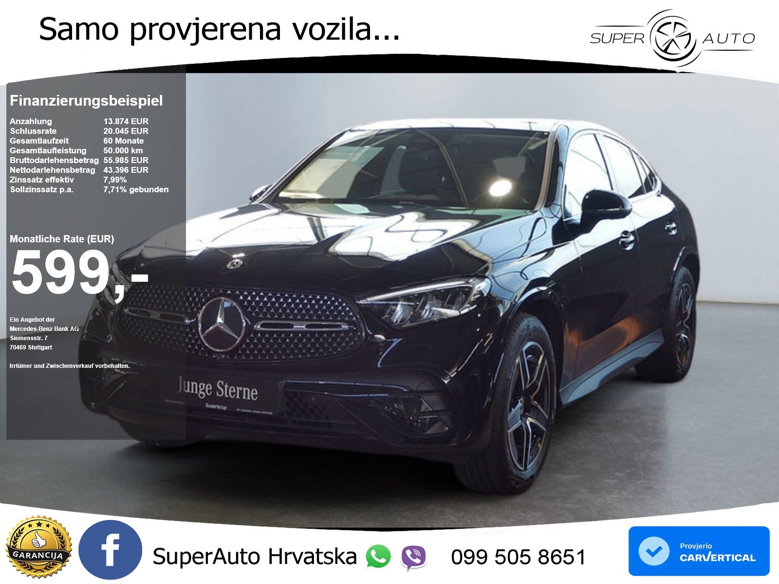 Mercedes GLC Coupe 220d (197 KS) 4MATIC 9G-TRONIC AMG ACC+GR SJED+360+PANO