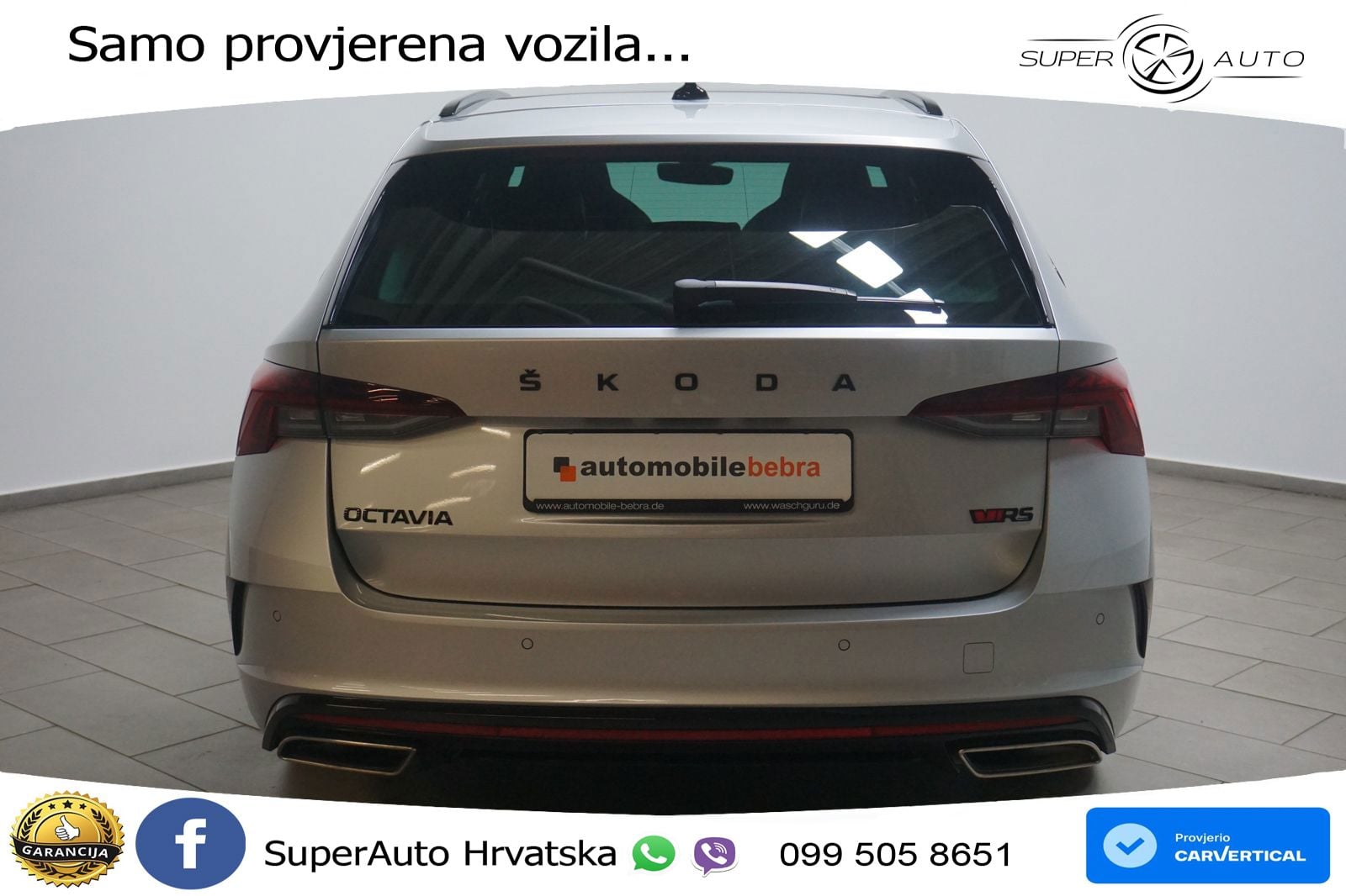 Škoda Octavia Combi RS 2.0 TDI (200 KS) DSG LED+GR SJED+ACC