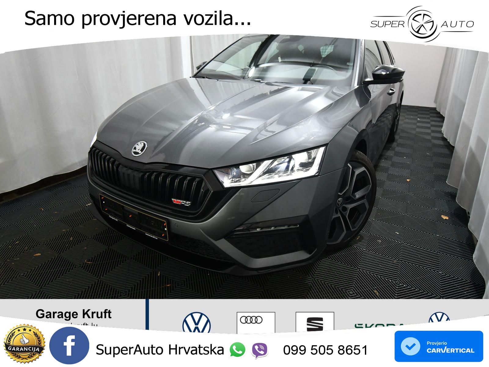 Škoda Octavia Combi RS 2.0 TDI (200 KS) 4x4 DSG LED+GR SJED+ACC
