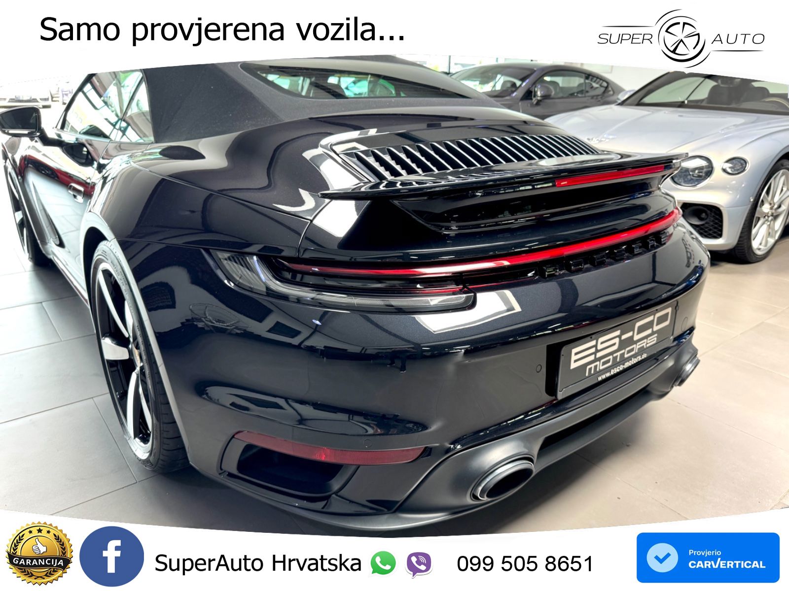 Porsche 911 Turbo S Cabriolet 3.8 (650 KS) PDK ZRAČNI+ACC+GR SJED+360