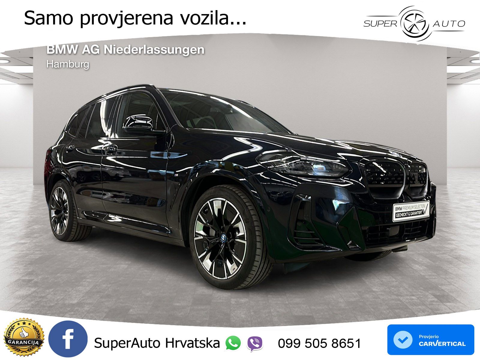 BMW iX3 80 kWh (286 KS) M Sport LED+GR SJED+ACC