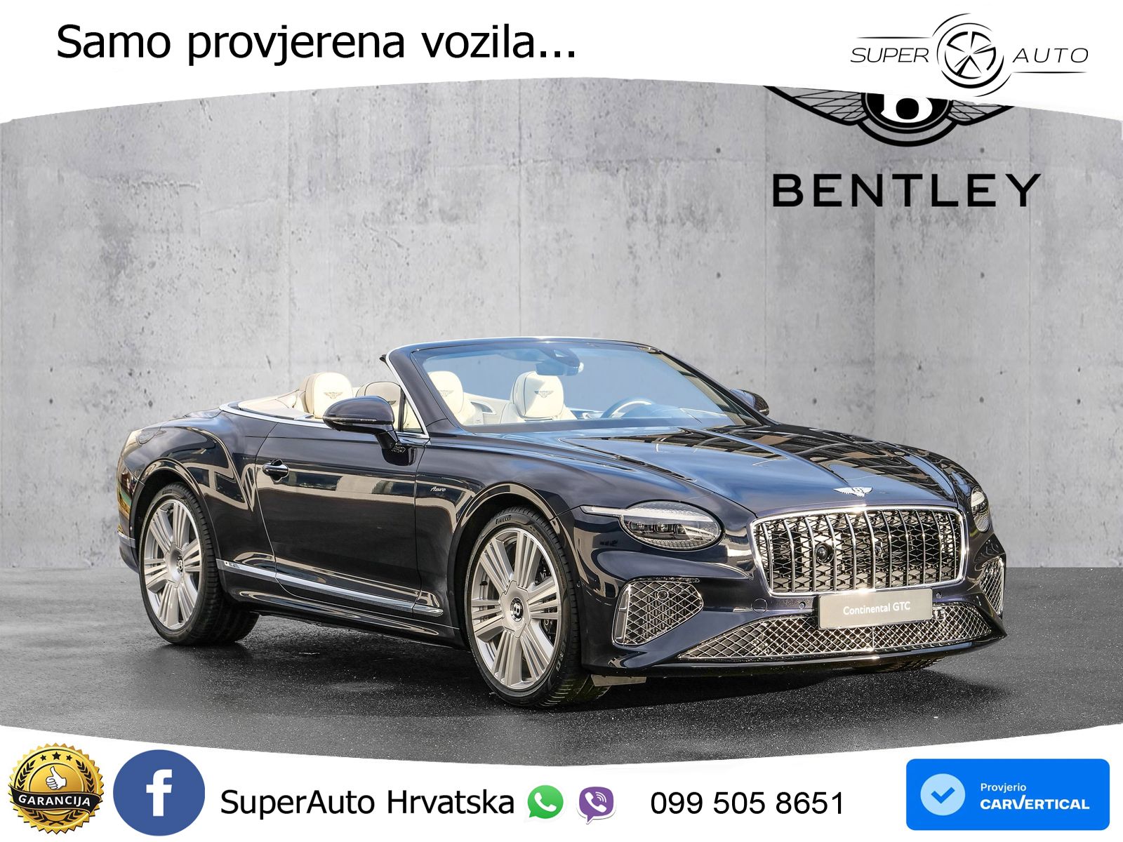 Bentley Continental GTC IV 4.0 V8 TFSi (680 KS) AWD DCT ZRAČNI+ACC+GR SJED+KAM