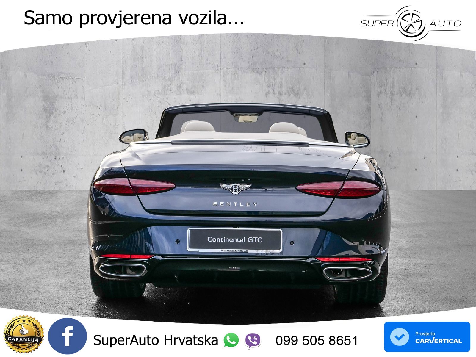 Bentley Continental GTC IV 4.0 V8 TFSi (680 KS) AWD DCT ZRAČNI+ACC+GR SJED+KAM