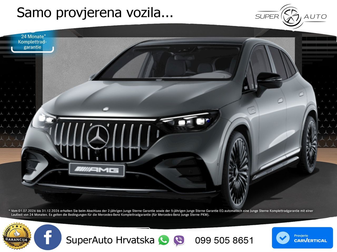 Mercedes EQE SUV AMG 43 100 kWh (476 KS) 4MATIC ZRAČNI+ACC+GR SJED+KAM+PANO