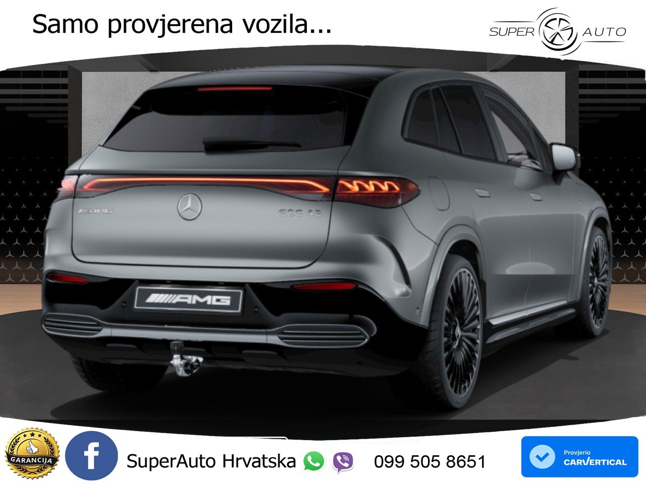 Mercedes EQE SUV AMG 43 100 kWh (476 KS) 4MATIC ZRAČNI+ACC+GR SJED+KAM+PANO