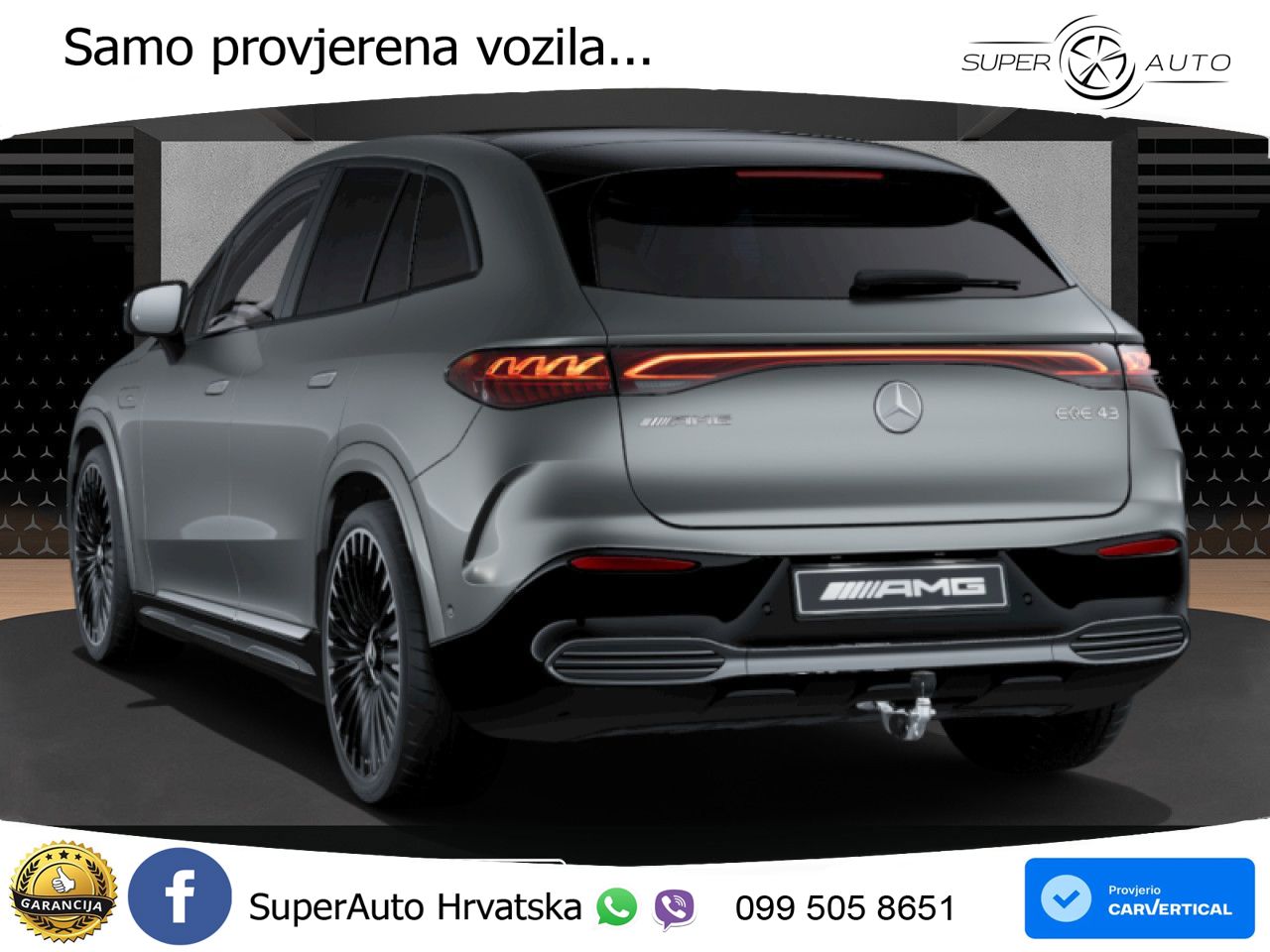 Mercedes EQE SUV AMG 43 100 kWh (476 KS) 4MATIC ZRAČNI+ACC+GR SJED+KAM+PANO