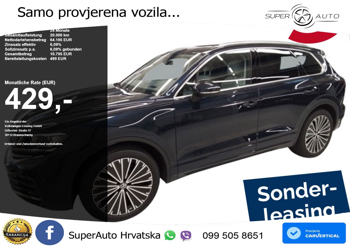 Volkswagen Touareg 3.0 V6 TDI (286 KS) 4MOTION Tiptronic ZRAČNI+ACC+GR SJED+KAM+PANO
